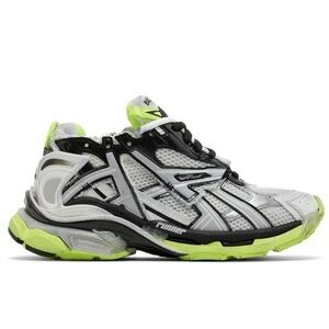 Balenciaga Sneakers in Silver and Neon Green